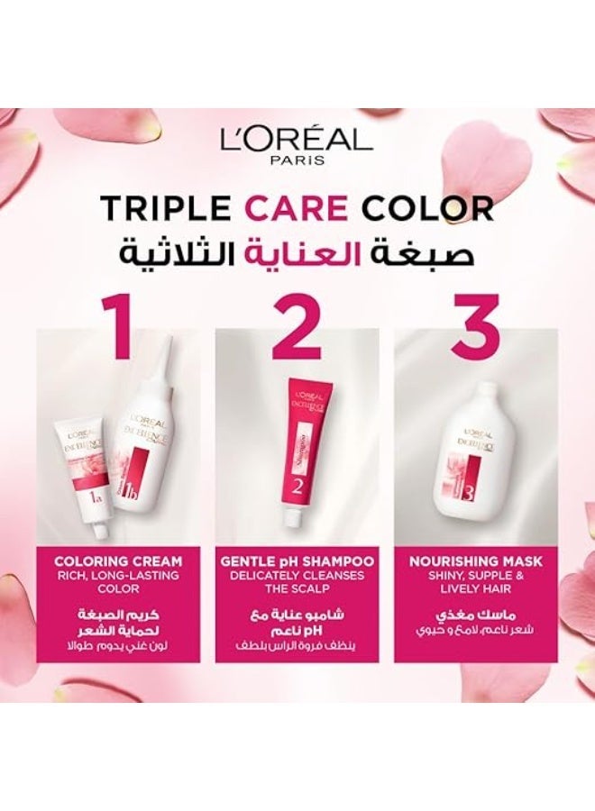 لوريال باريس كريم إكسيلنس للعناية الثلاثية، لون أسود رقم 1 (قد يختلف التغليف، تغليف عربي/إنجليزي) - Image 3